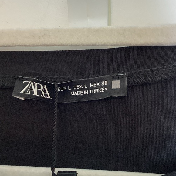 Zara Black Drop Waist Dress L NWT - Picture 2 of 8